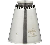 Decora, 0263445 Cornet étoilé blisteré Sultane Ouvert, Cornet en Acier sans Soudure, À Utiliser sans Adaptateur, Conditionné Individuellement sous Blister, Silver