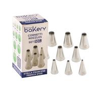 Decora 0263486 Set 10 Douilles ÉTOILE Francais, INOX, Argent, Acier