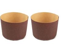 Decora, 0320168 12 Formes pour Panettone de 100 g, en papier rigide en cellulose pure, Résiste à des températures de 200 °, Idéales pour réaliser un panettone maison, Fabriquées en Italie. (Lot de 2)