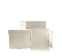 Decora, 0339401 Boîte à gâteaux en carton micro-ondes avec couvercle, de 30,5 x 30,5 x H30 cm, pour transporter et stocker des bonbons, emballés individuellement. Produit breveté. Fabriqué en Italie.