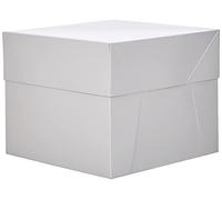 Decora, 0339481 Boîte à gâteau, Idéale pour Transporter et Conserver des gâteaux décorés, Conditionnée Individuellement, 30,5 x 30,5 x H 25 cm, Weiß