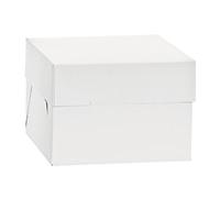 Decora, 0339492 Boîte à gâteau, Idéale pour Transporter et Conserver des gâteaux décorés, Conditionnée Individuellement, 50,5 x 50,5 x H 50 cm, Blanc
