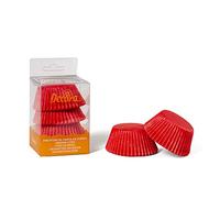 Decora, 0339635 Moules à Muffins Rouge, Moules Pratiques pour Cuire, présenter et Offrir des Muffins, Résistent jusqu'à 220 °, en Blister Pratique.