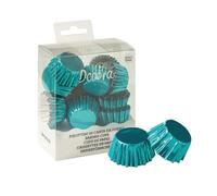Decora 0339788 Lot de 180 caissettes de cuisson métallisées Bon Bon Sky, 27 x 17 mm, pour la cuisson et l'emballage de muffins, résistantes jusqu'à 180 °C, sous blister, fabriquées en Italie