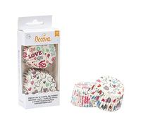 Decora 0339833 Paquet 36 CAISSETTES Message d'amour 50 X 32 MM