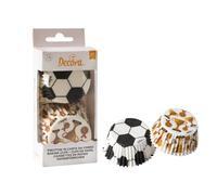 Decora 0339865 Lot de 36 caissettes de cuisson Champions, 50 x 32 mm, pour la cuisson et l'emballage cadeau de muffins, résistantes jusqu'à 180 °C, sous blister, fabriquées en Italie