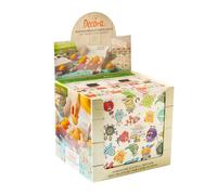 Decora 0346020 Présentoir de comptoir avec boîtes en carton pour aliments avec 8 motifs assortis, Party Goal Dino Monstres Licorne, Made in Italy, Design original. Boîte de 24 pièces.