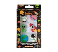 Decora 0500447 Lot de 6 décorations univers en sucre