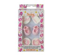 Decora 0500455 Lot de 6 décorations It'S A Girl en sucre