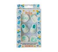 Decora 0500456 Lot de 6 décorations It'S A Boy en sucre
