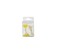 Decora 0803001 Paquet 288 PISTILS pour Fleurs Blanc Perle/Jaune Opaque, Autre