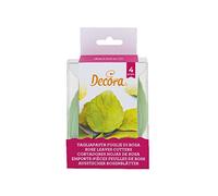 Decora 0803024 KIT 4 COUPOIRS pour LA PÂTE Feuilles DE Rose, Plastique