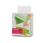 Decora 0803027 KIT 3 Coupe-PÂTE Feuille Longue, Plastique