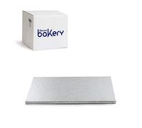Decora, 0931221 Dessous de gâteau rectangulaire Rigide, Couleur Argent, en pâte de Cellulose recouverte d'aluminium, Résistant et Solide, Idéal pour présenter Les gâteaux, 30 x 40 x 1,2 cm.
