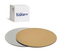 Decora, 5933018 Lot de 100 assiettes à gâteau de Ø 30 x 1 H mm, couleur or et argent, en carton, recouvertes d'un film imperméable, idéal pour présenter et servir des bonbons