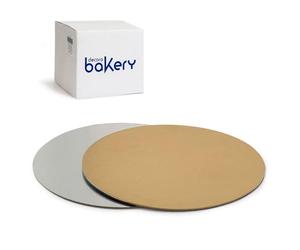 Decora, 5933019 Lot de 100 assiettes à gâteau de Ø 32 x 1 H mm, couleur or et argent, en carton, recouvertes d'un film imperméable, idéal pour présenter et servir des bonbons