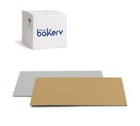 Decora, 5933021 Lot de 100 assiettes à gâteau de 30 x 20 x 1 H mm, couleur or et argent, en carton, recouvertes d'un film imperméable, idéal pour présenter et servir des bonbons