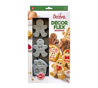 Decora 9260403 MOULE EN SILICONE GINGERBREAD 6 CAVITES, Gris