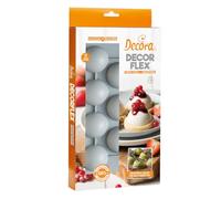 Decora 9260432 Moule en silicone Platinum flexible, fabriqué en Italie, de haute qualité, de 11 cavités, pour une demi-sphère de Ø 50 x 25 H Mm, pour préparations sucrées et salées à la fois au four