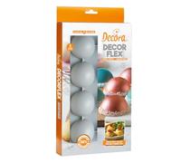 Decora 9260433 Moule en silicone Platinum flexible, fabriqué en Italie, de haute qualité, à partir de 8 cavités, pour une demi-sphère de Ø 60 x 30 H Mm, pour préparations sucrées et salées à la fois
