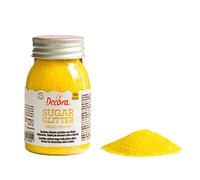 Decora 9262108 Paquet de 100 g Sucre pailleté jaune