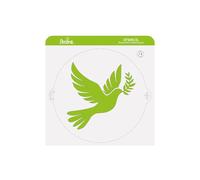 Decora 9270954 Pochoir décoratif Colomba, Dim. Ø 25 cm, en plastique alimentaire, pour réaliser des dessins sur gâteaux, friandises et biscuits. Fabriqué en Italie