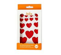 Decora CF. 16 Décoration Cœurs en Sucre 80 g - Lot de 2