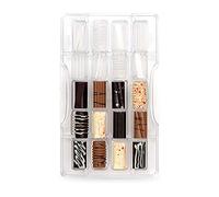 Decora COD. 0050141 Moule à Chocolat Cylindres de Fantaisie 33 x 16 x 8 H mm 200 x 120 x 22 mm, Clair