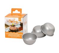 Decora COD. 0062951 CF 10 MOULES Demi-SPHÈRE en Aluminium ANODISÉ Ø 5 X H 2,3 CM, Argent