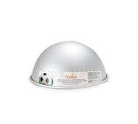 Decora COD. 0062955 Moule Demi-SPHÈRE en Aluminium ANODISÉ Ø 20 X H 11 CM, Argent