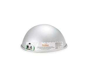 Decora COD. 0062955 Moule Demi-SPHÈRE en Aluminium ANODISÉ Ø 20 X H 11 CM, Argent