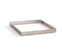 Decora COD. 0064052 CARRÉ À PÂTISSIERS PERFORÉ EN ACIER INOX 15 X 15 X 3,5 H CM