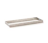 DECORA COD. 0064063 RECTANGLE À PÂTISSIERS PERFORÉ EN ACIER INOX 10 X 29 X 3,5 H CM, Argent
