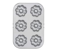 Decora COD. 0070038 MOULE ANTIADHESIF DONUT FLEUR 6 CAVITE' Ø 7,5 CM, Gris