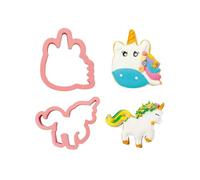 DECORA COD. 0255070 KIT 2 EMPORTE-PIÈCES EN PLASTIQUE MAGIC UNICORNS 8/11 X H 2,2 CM