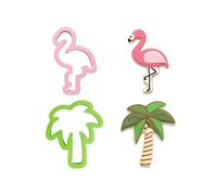 Decora Kit 2 emporte-pièces en plastique COD. 0255071 Flamant rose et palmier