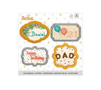 Decora Kit d'emporte-pièces COD. 0255087 – en plastique – 4 pièces (cadres)