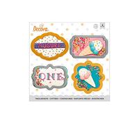 DECORA COD. 0255088 KIT 4 EMPORTE-PIÈCES EN PLASTIQUE MINI CADRES