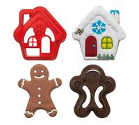 DECORA COD. 0255094 KIT 2 EMPORTE-PIÈCES EN PLASTIQUE GINGERBREAD MAN & HOUSE