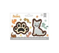 DECORA COD. 0255210 SET 2 COUPOIR EN PLASTIQUE CHAT ET EMPREINTE
