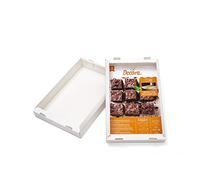 Decora COD. 0320188 3 Plateaux en Papier Cuisson RECTANGULAIRE Blanc 38X24XH 5 CM
