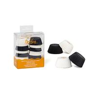 Decora COD. 0339752 Paquet 200 CAISSETTES Mini Muffin Blanc ET Noir 32 X 22 MM