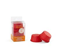 DECORA COD. 0339806 PAQUET 25 CAISSETTES À VOLANTS ROUGE 55 X 35 MM