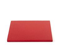 Decora COD. 0931855 Carton pour GÂTEAU CARRÉ Rouge 35X35X1,2H