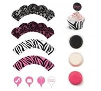 Decora Cupcakes, médiators et caissettes Glamour kit, Multicolore, 36 pièces