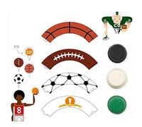 Decora Cupcakes, médiators et caissettes Sport Kit, Multicolore, 36 pièces