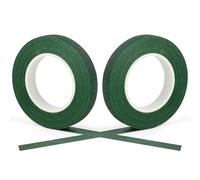 DECORA Lot de 2 rouleaux de papier floral de qualité supérieure pour emballage de tiges de bouquets et travaux manuels (vert foncé)