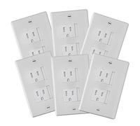 Decora Lot de 6 cache-prises Safety Innovations à fermeture automatique (2 vis) - Une alternative aux prises murales pour prises de courant à l'épreuve des enfants (blanc)