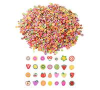DECORA Mini tranches de fruits fimo 3D de 0,6 cm pour slime, loisirs créatifs, nail art et décoration de visage