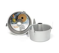Decora Moule Ø 17,5 x 8,5 cm – Aluminium anodisé, sans points de soudure pour Angel Food/Chiffon
